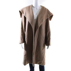 Jenny Park Womens Collared Wool Coat Light Brown Size S  Pre-Owned